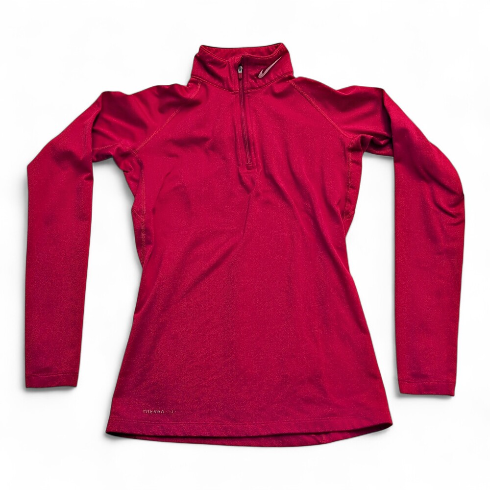 Nike Women's Therma-FIT Red Half-Zip Pullover S